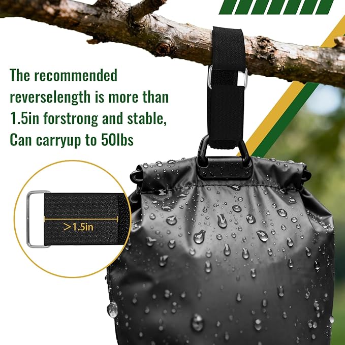 1.5 Inch x 16 Ft Hook and Loop Straps, 15 Metal Buckles, Adjustable Reusable Securing Cord Ties, Freely Cut-to-Length Cinch Strap, Suitable for Organization and Storage