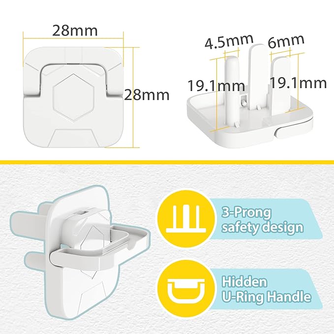 4our Kiddies Baby-Proof Outlet Covers (60 Pack) - Child Safety Electric Plug Protectors to Prevent Power Shock