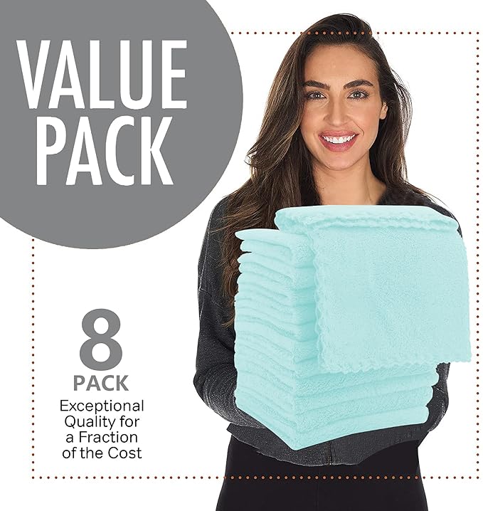 Spotted Play 8 Pack Burp Cloths for Baby - 20" by 10" Ultra Absorbent Burping Cloth, Newborn Towel - Milk Spit Up Rags - Burpy Cloths for Unisex, Boy, Girl - Burp Cloths Set (Frozen Blue)