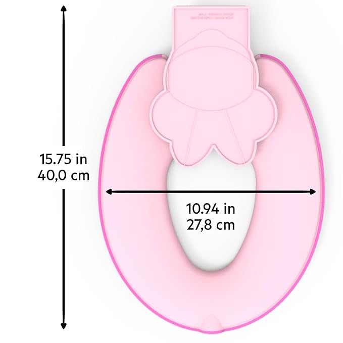 Bright Starts Disney Baby Minnie Mouse Flip & Sit Potty Training Seat, Attaches to Toilet Securely, Space Saving Design Fits Most Toilets