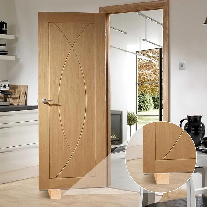 10 Pcs Wooden Door Stoppers, Non-Slip Wedges for Bottom of Door, Triangle Blocks for Chair Caning, Firefighter Door, Home, Office