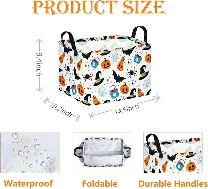 ACMUUNI Rectangle Gift Shelf Nursery Storage Basket Laundry Hamper Storage Box and Bins for Home Clothes with Handles