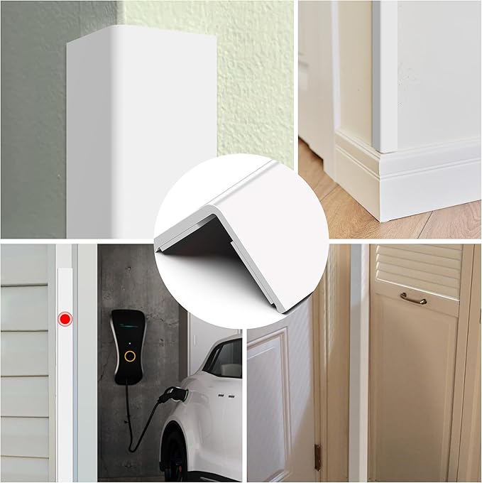 Wall Corner Protector, Walls Edge Protector,Self-Adhesive Wall Corner Guards,PVC Double Side Edge Protector, Furniture Stairs Guard (2, 2.5x120cm/0.98x47.2in)