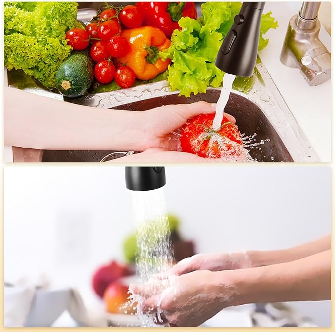Longing Home 3 Function Sink Extender, Kitchen Faucet Sprayer Head & Swivel Spout Connector - Silver