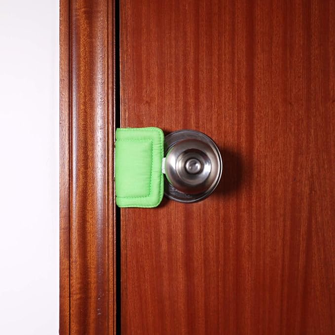 Door Silencer Door Jammer Door Closer Cushion Nursery Door Silencer Door Latch Cover 3 Pack for Noise Reducing Quiet Doors Baby Toddler Safety 3.25 x 5.5 Inch (New Green)