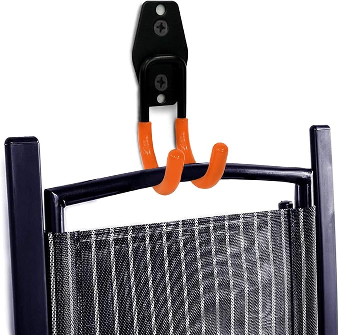 GeeWatom 2 Pack Garage Storage Utility Hooks,Garage Garden Tool Organizer,Steel Wall Mount Hooks, Garden Small U Hooks (Type O-Orange)