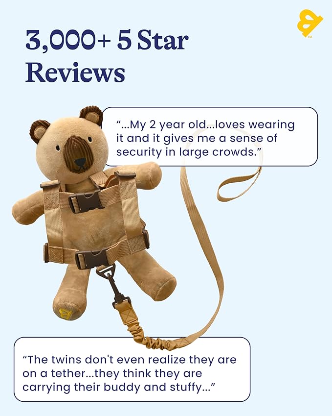 GoldBug Toddler Safety Harness & Leash - Bear