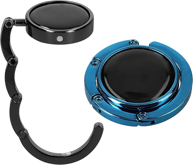 kwmobile Purse Hanger for Table (Set of 2) - Purse Hook for Table - Folding Handbag Hanger - Portable Bag Holder