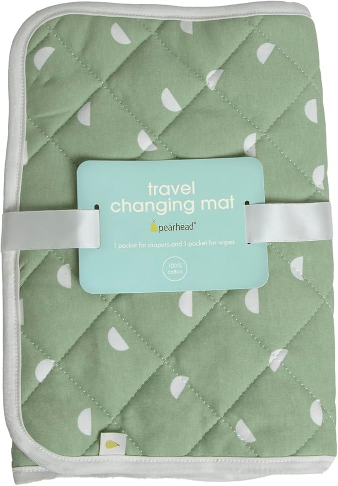 Pearhead Mommy and Baby Things Pouch Set, Canvas Zipper Organizer Bags for Diaper Bag and Travel, Cosmetic and Makeup Bag for Mom