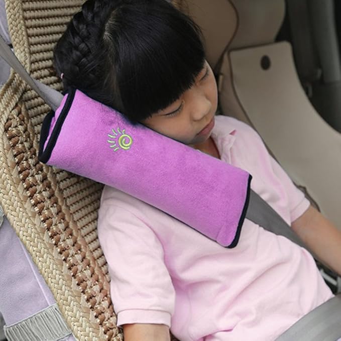 2PC Seat Belt Pillow for Kids, Car Seat Pillow Neck Rest for Kids, Kids Travel Pillow for Car Seat, Kids Seatbelt Pillow, Toddler Infant Safety Support Shoulder Flat Pad, Seat Belt Strap Covers in Car