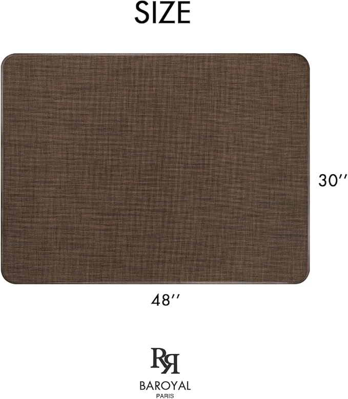 BARoyal Office Chair Mat for Hardwood Floor Under Desk Computer Rolling Chair Mat for Wood/Tile Floor Non-Slip Heavy Duty Desk Rug PVC Plastic Hard Floor Protector 30" x 48"(Coffee)