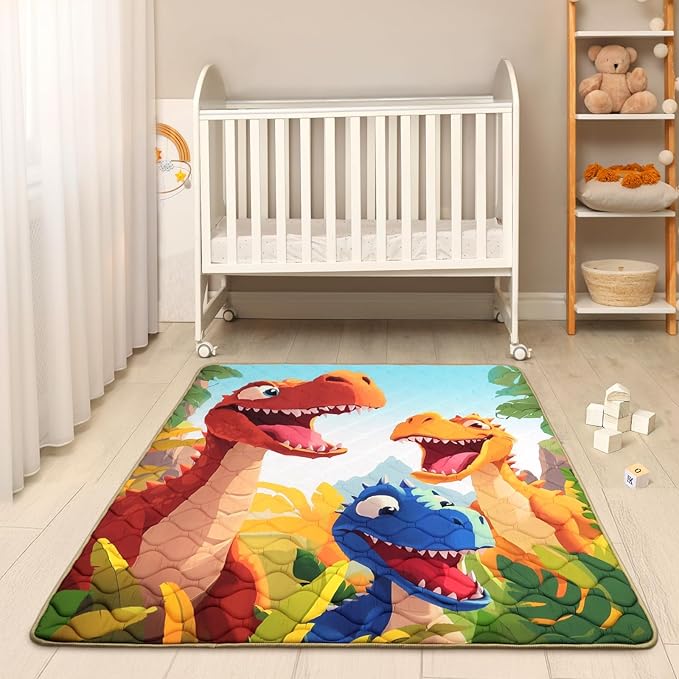 Baby Play Mat for Floor 59 * 71 inch, Extra Thick Soft Cushioning Foam Mat for Kids, Non Slip & Washable Crawling Mat for Toddler, Padded Play Mat for Baby Tummy Time