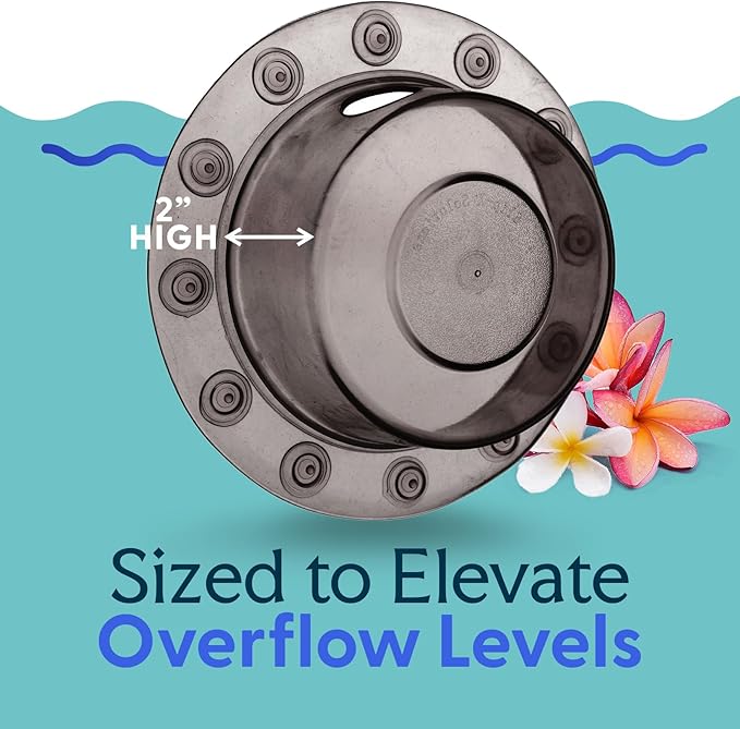 SlipX Solutions Bottomless Bath, Essential Overflow Drain Cover for Bathtub, Best Bath Accessories for Women, Adds Inches of Water to Your Tub for Deeper Soak, 4" Diameter, Bronze