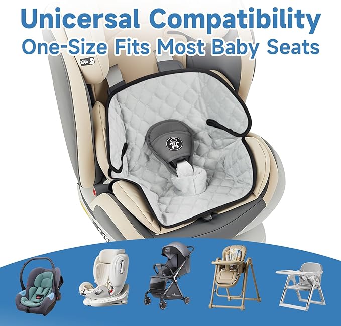 2 Pack Car Potty Training Seat Protector, Waterproof Toddler Car Seat Potty Training Cover, Piddle Pads & Liners for Baby Stroller, Booster & Travel,Non-Slip Pee Protector for Carseat (Grey)