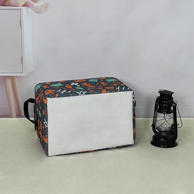 LANGYASHAN Rectangular Halloween Ghost Storage Bin Collapse Canvas Fabric Cartoon Storage Basket Home Kitchen Boys and Girls Toys Office Closet Shelf Baskets (Rec Halloween Ghost Basket)