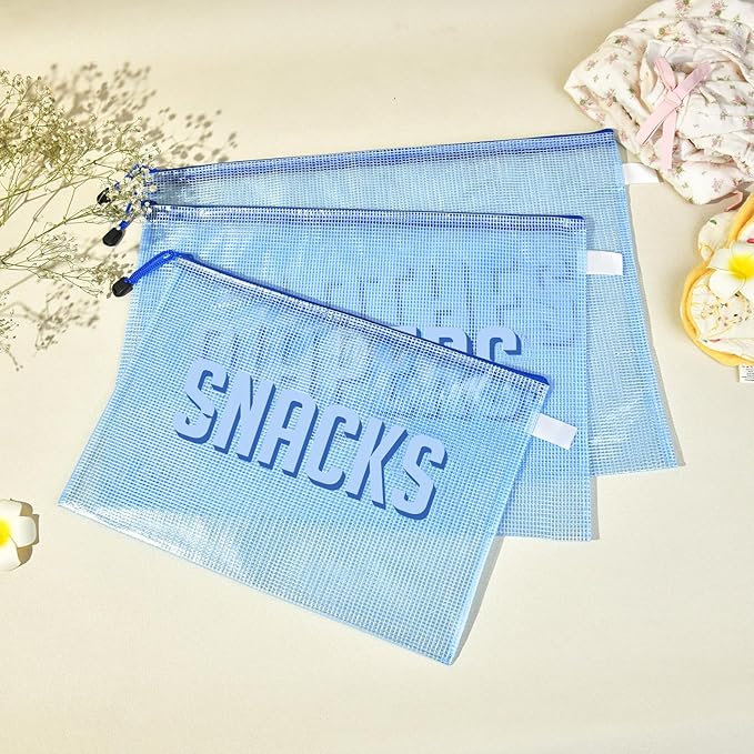 3pcs Hospital Bag Organizing Pouches for Labor and Delivery, Maternity Essentials Diaper Bag Organizer for Mom Travel - Blue,Medium
