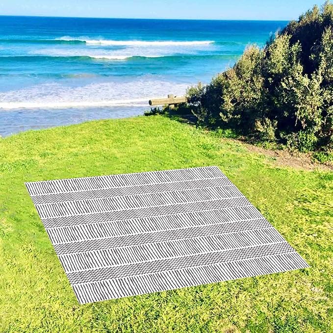 Splat Mat for Under High Chair/Arts/Crafts, Triluby 51" Waterproof Non Slip Food Splash Mat for Eating Mess, Washable Weaning Mat Reusable Spill Floor Protector (Stripe)