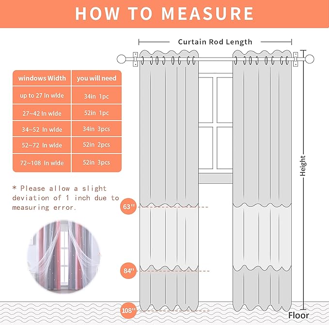 XiDi Dream Star Blackout Curtains for Kids Rooms Girl Princess Curtain for Daughter Bedroom Window (Pink Grey, W34 X L72)