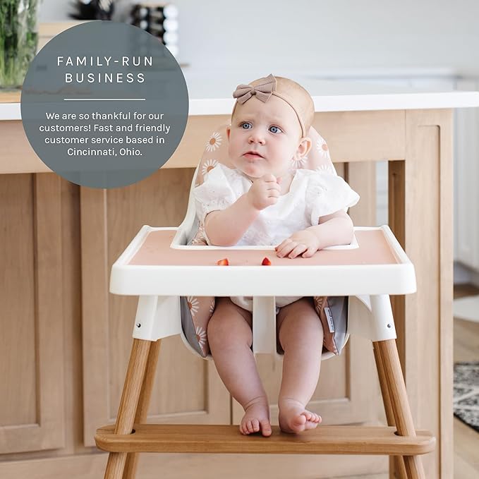 Yeah Baby Goods Placemats Compatible with The IKEA Antilop Highchair (Pale Terracotta) - Food-Grade Silicone Highchair Tray Mat – Easy to Clean, High Chair Accessory