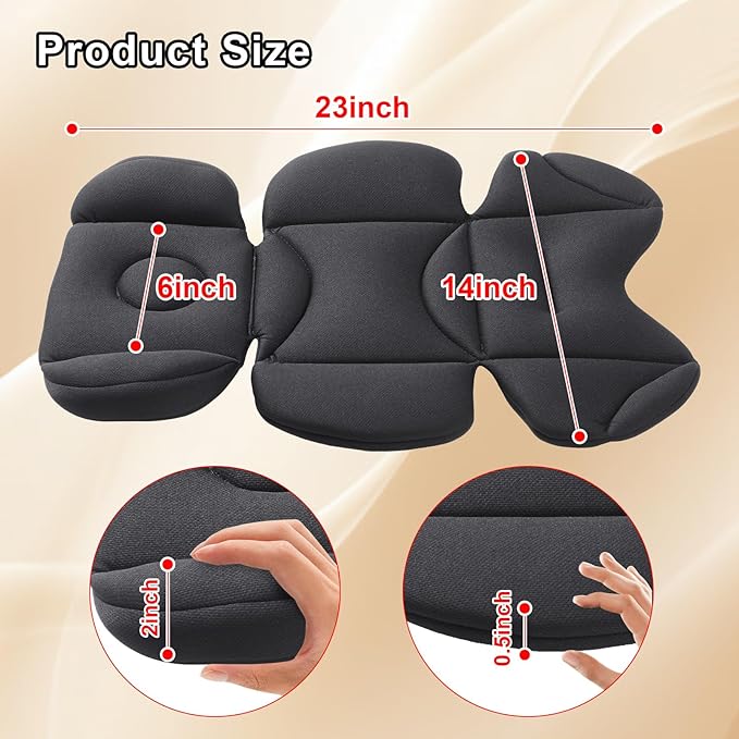 Infant Car Seat Insert – Thickened, Breathable & Fold-Go Baby Head & Body Support for Infant, Soft Mesh Car Seat Cushion, Easy-Carry Protector for All Strollers & Carriers