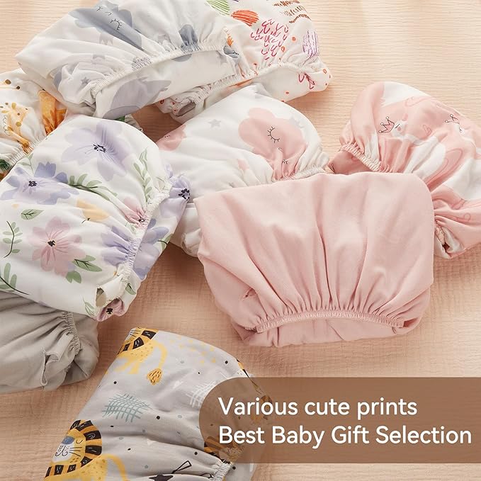 TILLYOU Changing Pad Cover Set in Soft Jersey Material Diaper Changing Pad Cover Girl - Fits 32"/34''x16 Contoured Pad for Babies,Peachy Pink & Lt Gray