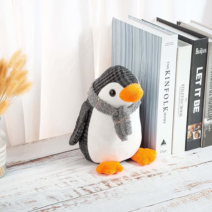 Marwood Cute Door Stopper Decorative Door Stops for Home and Office, Penguin Weighted Interior Doorstop Fabric Stuffed Animal Door Stopper Floor Decorative