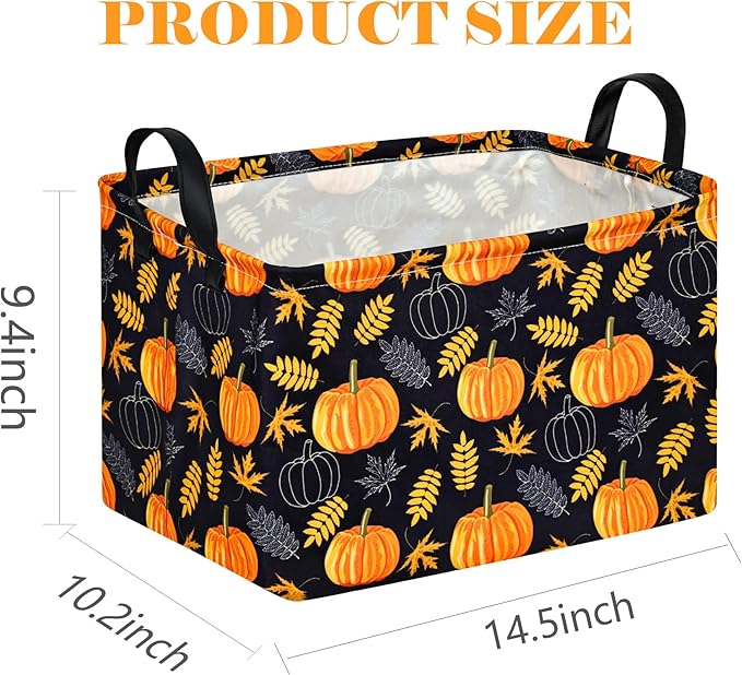 DUYIY Rectangle Gift Storage Basket Home Shelf Storage Basket Organizer Box Clothes Laundry Hamper Nursery Basket Laundry Basket with Handles