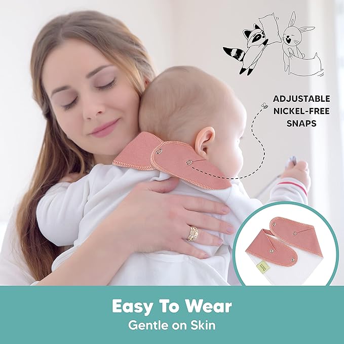 KeaBabies 8-Pack Organic Baby Bandana Bibs for Girls - Super Absorbent Triangle Baby Bibs for Drooling and Teething Infant, 100% Cotton Extra Soft for Newborn, Infant 0-36 Months (Muted Pastel)