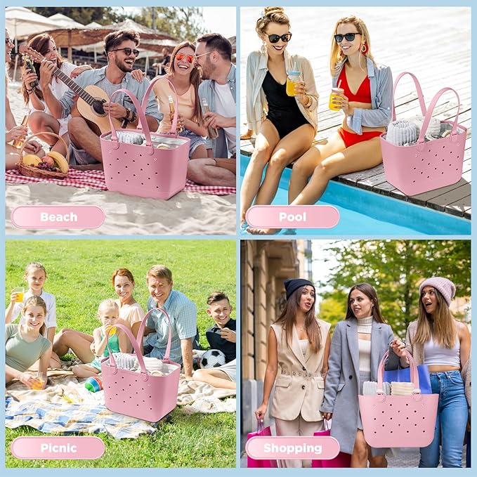 OUTXE Beach Bag Organizer Inserts Compatible with Extra Large Simple Modern Bag Accessories, Lightweight Mesh Insert Divider Pouch for XL Simple Modern Bag, Beach Tote Bag Insert for Organizing