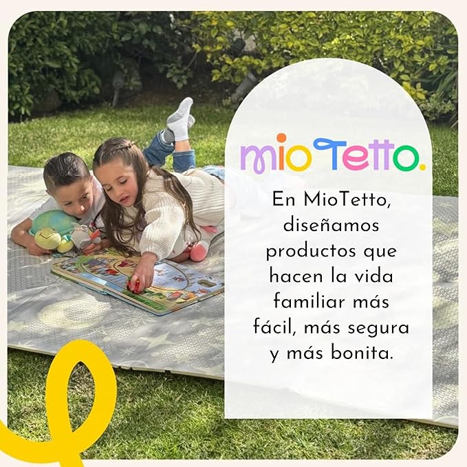 Miotetto Foldable Baby Play Mat – 78"x59" Non-Toxic, Reversible, Waterproof, Portable Baby Mat for Floor, Foam mat for Easy Storage & Travel, Large playmat for Kids, Floor mat for Any Playroom