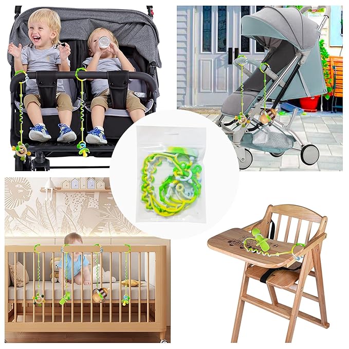 RTMOK Silicone Pacifier Clip,Applies to Car Seat,High Chair,Stroller Accessories,Cribs,Rocking Chair