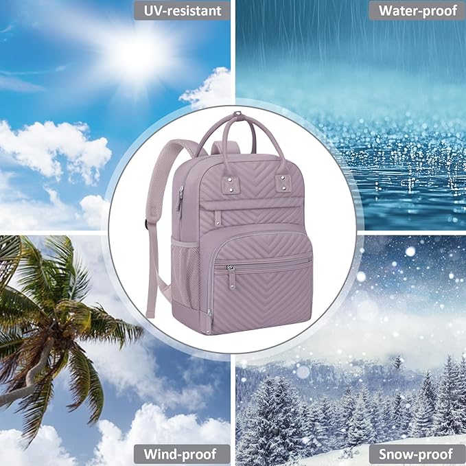 Diaper Bag Backpack for Women Large Capacity with Insulated Pockets Multifunctional Diaper Bags For Baby Girl Boy Waterproof Baby Bags For Mama Maternity Travel Bag Purple