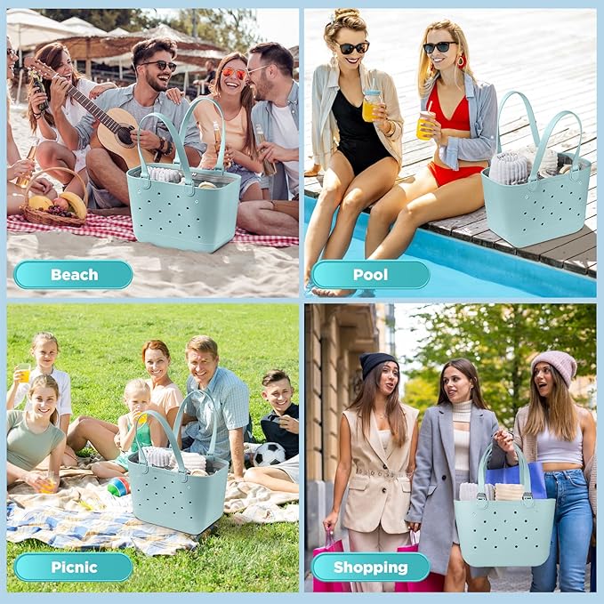 OUTXE Beach Bag Organizer Inserts Compatible with Large Simple Modern Bag Accessories, Lightweight Mesh Insert Divider Pouch for L Simple Modern Bag, Fits Travel, Pool, Boat, Sports