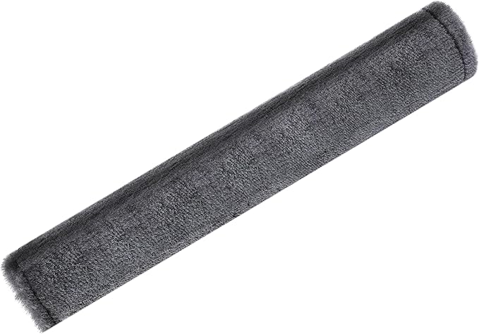 Amooca Soft Faux Fur Universal Fit Seatbelt Cover Car Truck SUV Airplane Seat Belt Shoulder Pad for Carmera Backpack Straps Neck Cushion Protector Extra Long 15.7in Dark Gray