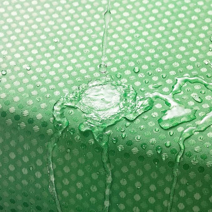 MitoVilla Green Ombre Waffle Small Stall Shower Curtain 36 x 72, Half Size Fabric Narrow Shower Curtains for Bathroom Decor, 36 inch Weighted Shower Curtain Set with Plastic Hooks