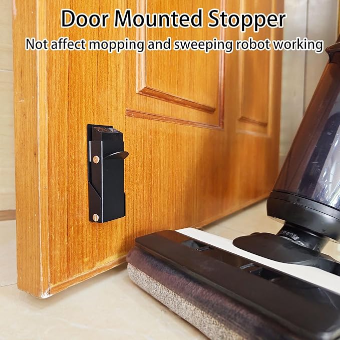 No Drilling Door Stopper Hold Door Open, Self Adhesive Door Stop, Door Stoppers for Bottom of Door, Kickdown Door Stop, Heavy Duty Door Wedge Catch, Easy Installation