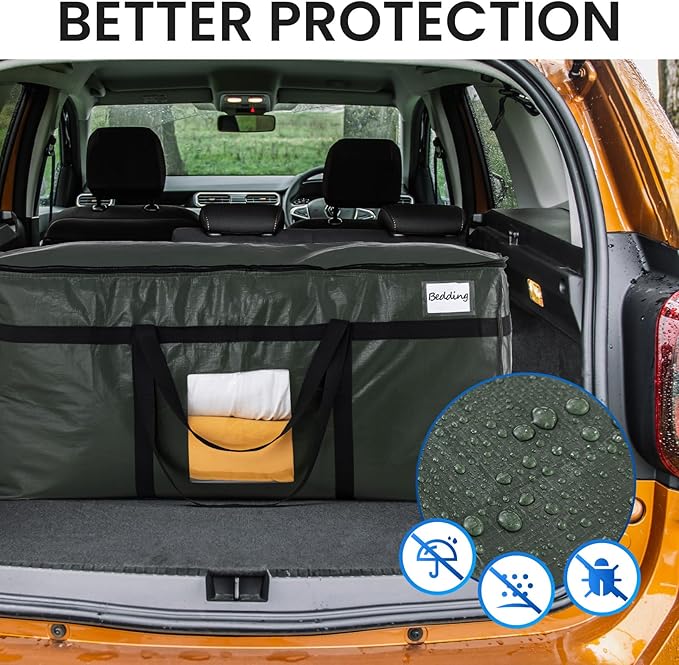 TAILI 69 Gallon Extra Large Storage Bags, XXL Green Heavy Duty Moving Bags For Storage with Visible Window, Wrap Around Handles, Totes for Space Saving, Alternative to Moving Boxes