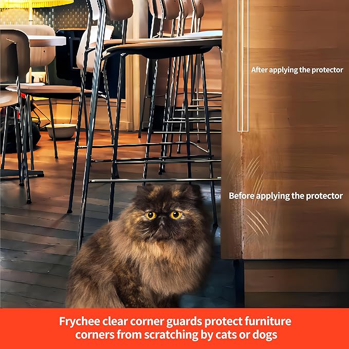 Clear Self-Adhesive Wall Corner Protectors-2 PCS of Corner Guards & Edge Protector for Baby, Furniture, Door, Tables, Cover Sharp Furniture, Easy to Install (3cmx100cm/1.18inx39.4in)