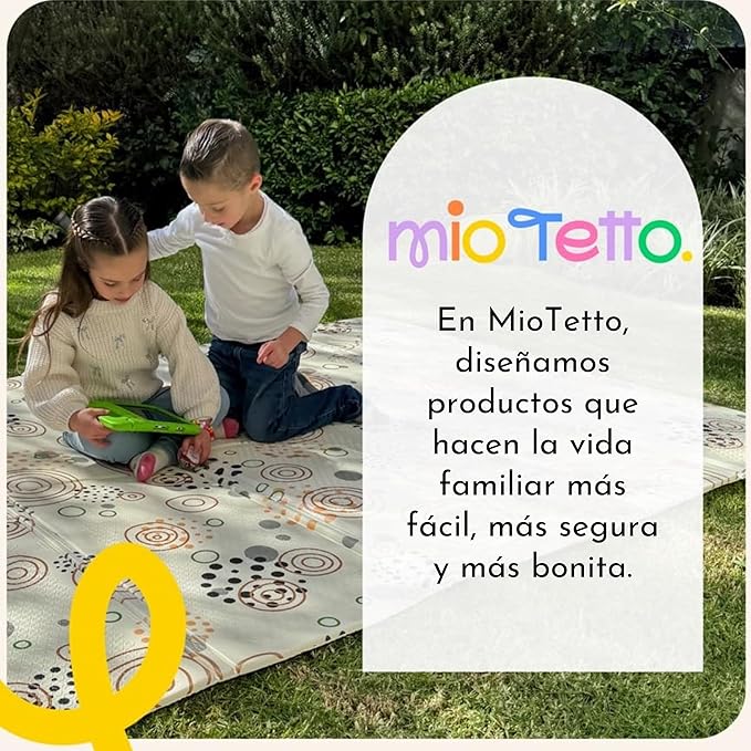 Miotetto Foldable Baby Play Mat – 78"x59" Non-Toxic, Reversible, Waterproof, Portable Baby Mat for Floor, Foam mat for Easy Storage & Travel, Large playmat for Kids, Floor mat for Any Playroom