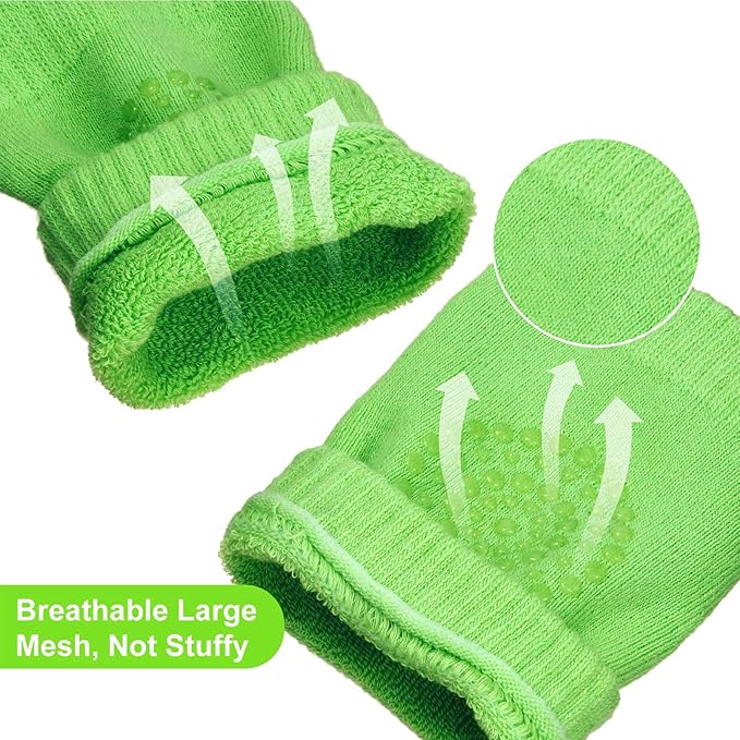 Geyoga 12 Pairs Baby Crawling Anti Slip Knee Pads and Baby Anti slip Socks Toddler Knee Protector