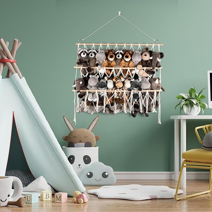 Over Door Stuffed Animal Storage-Stuffed Animal Storage And Toy Plush/Easy Installation With Breathable Hanging Pockets
