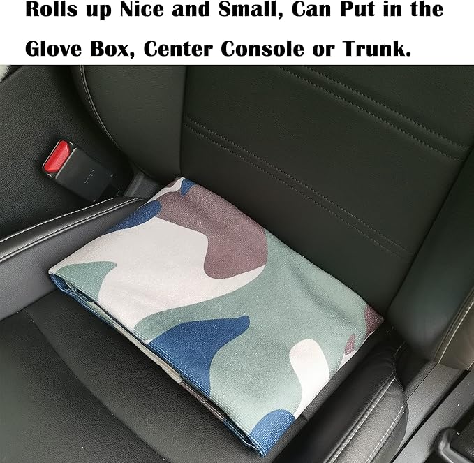 LoyaGour Car Seat Cover Protector Front Seats,for Gym Workout,Running,Swimming,Beach and Hiking,Waterproof Sweat Towel Bucket Seat Covers for Cars SUV Trucks (Camouflage, 1Pcs)