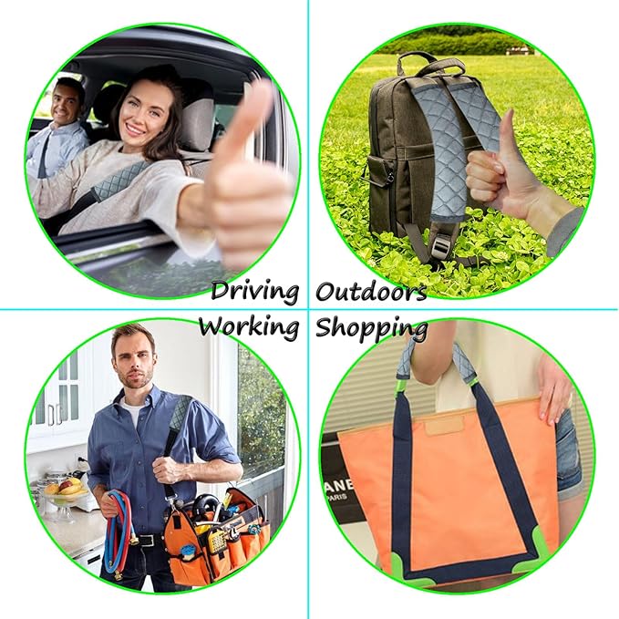Car Seat Belt Cover Pad, 5 Pack, Seatbelt Covers for Car Accessories, Soft Material, Car Seat Strap Pads, Gray 10.63 inches, Universal Fit for All Vehicles, Comfort for neck shoulders (5-Gray)