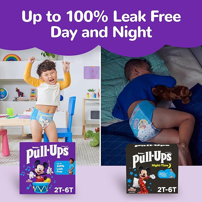 Pull-Ups Boys' Night-Time Potty Training Pants, Size 5T-6T Overnight Training Underwear (46-60 lbs), 80 Ct