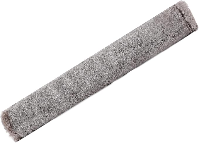 Amooca Soft Faux Fur Universal Fit Seatbelt Cover Car Truck SUV Airplane Seat Belt Shoulder Pad for Carmera Backpack Straps Neck Cushion Protector Extra Long 19.7in Brown Gray