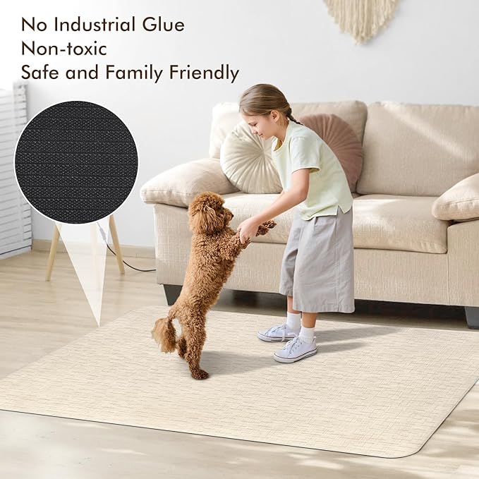 Blvornl Office Chair Mat for Hardwood Floor and Low Pile Carpet, 47.2"x 60" Desk Chair Mat for Hard Wood, Anti-Slip Hard Floor Protector Rolling Chair Mat, PVC Mat Desk Rug for Home, Light Brown