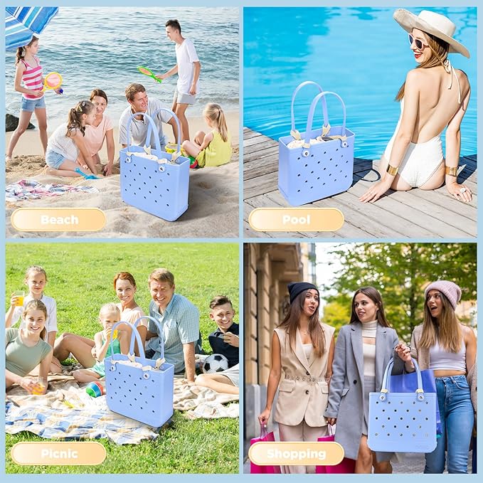 OUTXE Beach Bag Organizer Compatible with Baby Bogg Bag Accessories Inserts, Lightweight Mesh Insert Divider Pouch for Small Bogg Bags, Beach Tote Bags Insert for Organizing