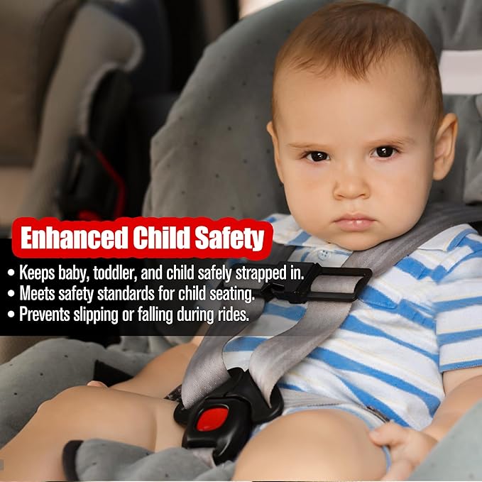 Stroller and Car Seat Replacement Crotch Buckle 3-Point Clip Kit fit for The First Years Products of Baby Toddler Chair/Car Seat – Harness Connector Only, No Straps Included