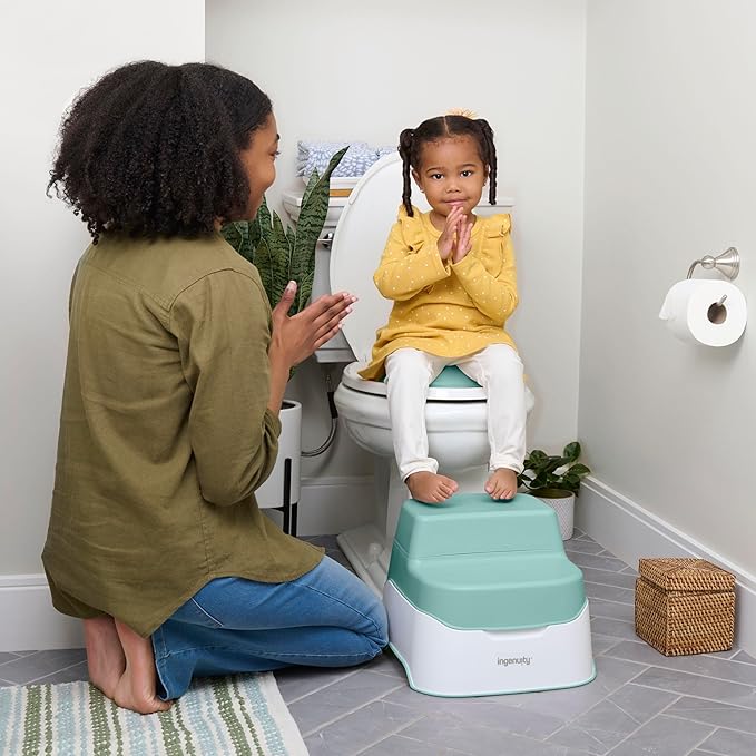 Ingenuity Prepare to Potty 3-in-1 System - Potty Training Toilet, Topper, Step Stool, Easy Setup, for Toddlers Ages 18 Months+