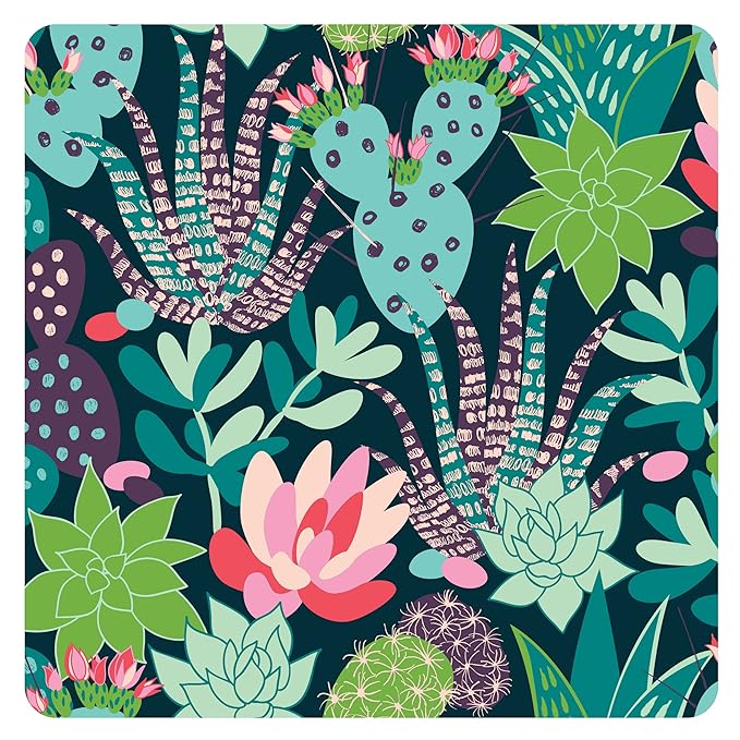 BapronBaby Desert Floral Splash Mat - Waterproof Catch-All for Under High Chairs, Floors, Tables, Playtime or Arts & Crafts - Machine Washable - 45" x 45”